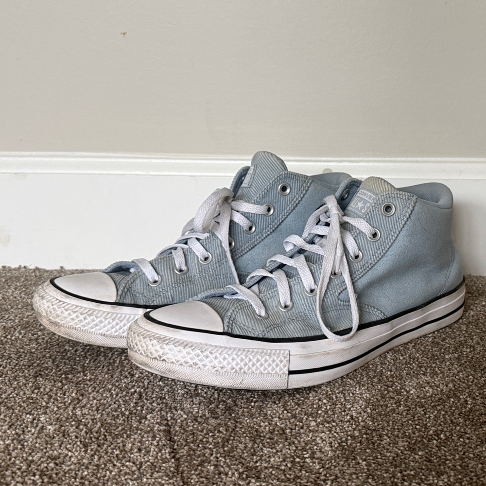 Converse Light Blue High-Top Canvas Sneakers